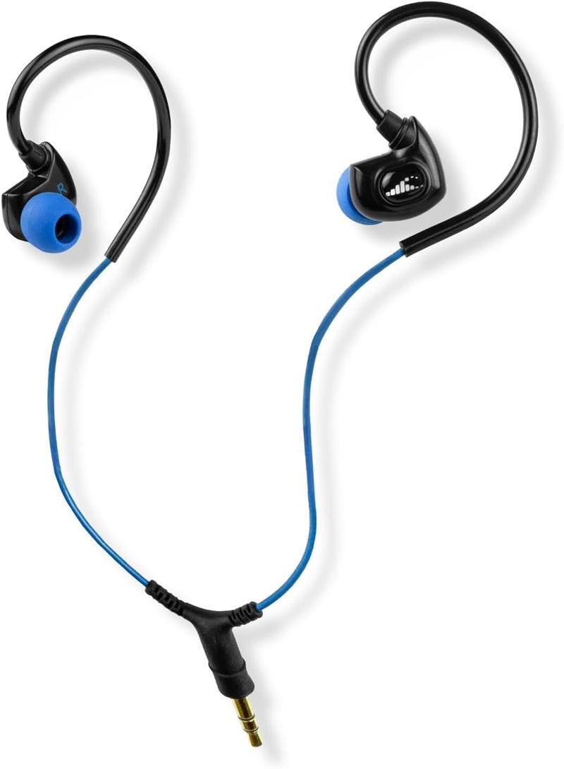 H2O Audio Surge SX10 Waterproof IPX8 Headphones â€“(Short Cord Design), in-Ear Noise Cancelling Earbuds for Swimming, Running, Sports â€“ Lightweight, Secure Fit, Dynamic Bass, Memory Foam Tips - Image 1